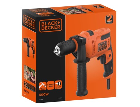 TALADRO PERCUTOR BLACK+DECKER 500W BEH200-QS