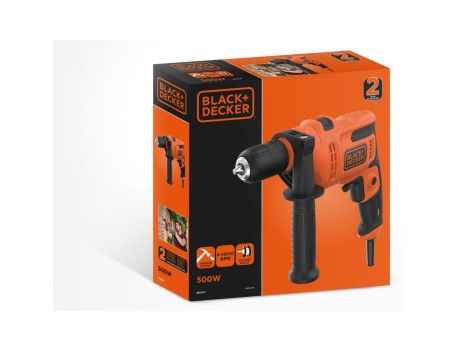 TALADRO PERCUTOR BLACK+DECKER 500W BEH200-QS