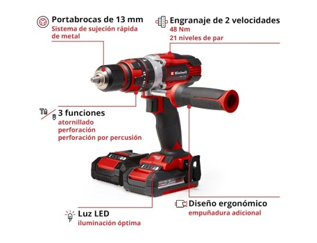 ATORNILLADOR IMPACTO 18V TE-CD 18/48 LI-I