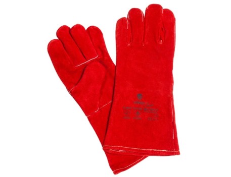 GUANTE WELDER-K SOLDADOR ROJO PIEL SERRAJE T-U