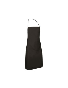 DELANTAL CHEF NEGRO CON PETO Y BOLSILLO VALENTO