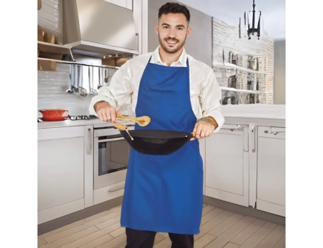 DELANTAL CHEF BLANCO CON PETO Y BOLSILLO VALENTO
