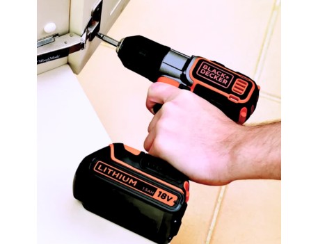 TALADRO ATORNILLADOR BLACK+DECKER 18V AUTOSENSE AUTOSELECT BATERÍA LITIO KITBOX