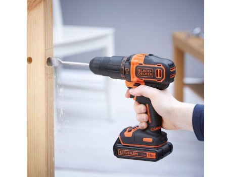 TALADRO PERCUTOR BLACK+DECKER 18V BDCHD18K-QW