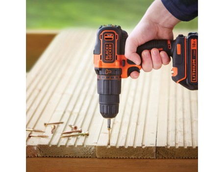 TALADRO PERCUTOR BLACK+DECKER 18V BDCHD18K-QW