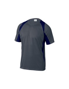 CAMISETA TÉCNICA BALI GRIS/MARINO DELTAPLUS