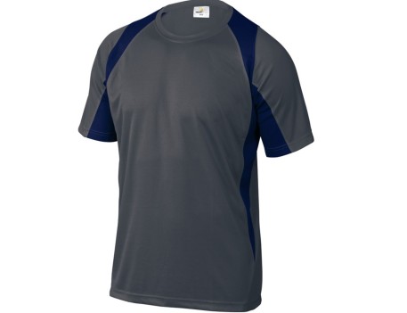 CAMISETA TÉCNICA BALI GRIS/MARINO DELTAPLUS