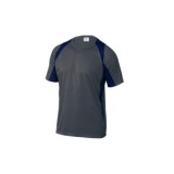 CAMISETA TÉCNICA BALI GRIS/MARINO DELTAPLUS