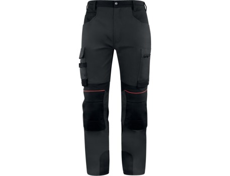 PANTALÓN TRABAJO ELÁSTICO MACH 5 GRIS/NEGRO TALLA M