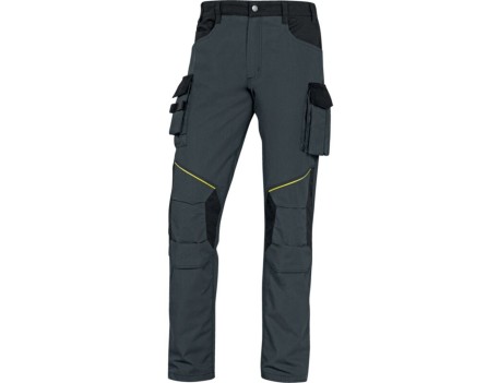PANTALÓN TRABAJO ELÁSTICO MACH GRIS/NEGRO DELTAPLUS