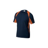CAMISETA TÉCNICA MALLA BALI NARANJA/MARINO DELTAPLUS