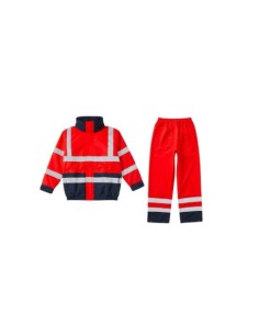 TRAJE AGUA MARINO/ROJO ALTA VISIBILIDAD ADEEPI