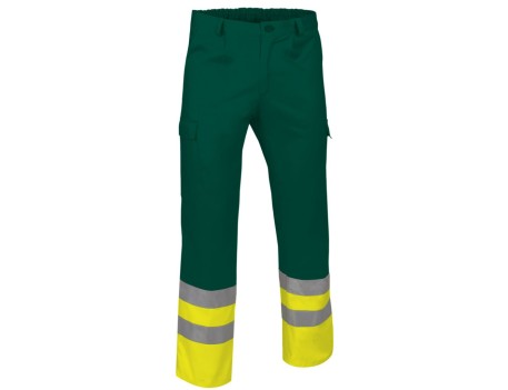 PANTALÓN ALTA VISIBILIDAD TRAIN AMARILLO-VERDE T-S