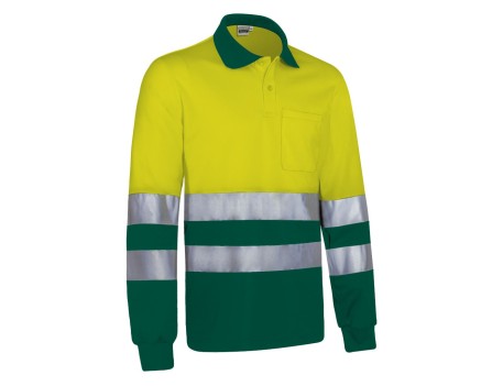 POLO ALTA VISIBILIDAD M/L SNAKE AMARILLO-VERDE T-S