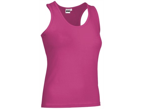 CAMISETA AMANDA ROSA MAGENTA TALLA S SIN MANGAS