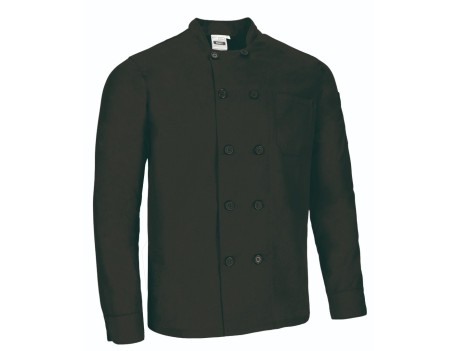 CHAQUETA COCINERO ROAST NEGRA TALLA S VALENTO