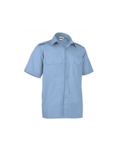 CAMISA MANGA CORTA VIGILANT CELESTE CON GALONERAS
