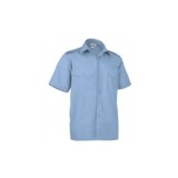 CAMISA MANGA CORTA VIGILANT CELESTE CON GALONERAS
