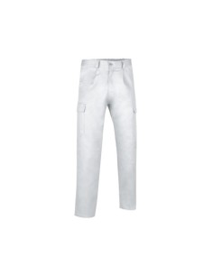 PANTALÓN TRABAJO CASTER MULTIBOLSILLOS BLANCO T-S