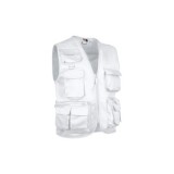 CHALECO SAFARI MULTIBOLSILLOS TRABAJO BLANCO T-S