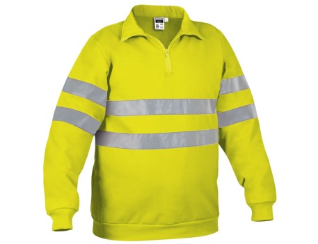 SUDADERA ALTA VISIBILIDAD ROAD MEDIA CREMALLERA
