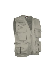 CHALECO SAFARI MULTIBOLSILLOS BEIGE VALENTO