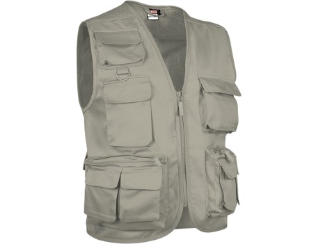 CHALECO SAFARI MULTIBOLSILLOS BEIGE VALENTO