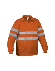 SUDADERA ALTA VISIBILIDAD ROAD NARANJA CON CREMALLERA