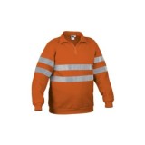 SUDADERA ALTA VISIBILIDAD ROAD NARANJA CON CREMALLERA