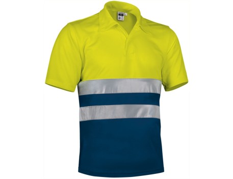 POLO ALTA VISIBILIDAD BUILD AMARILLO MARINO