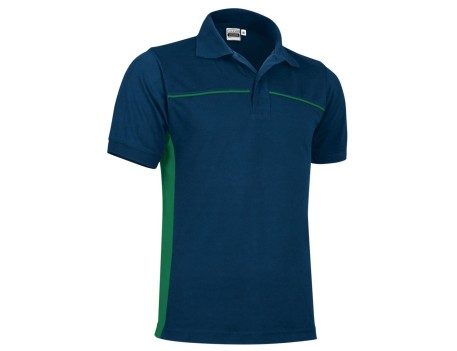 POLO BICOLOR MANGA CORTA THUNDER MARINO/VERDE