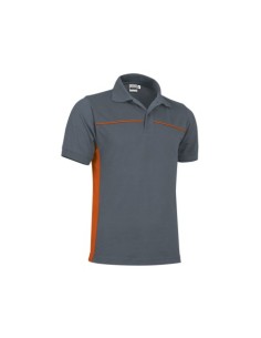 POLO BICOLOR THUNDER GRIS/NARANJA TALLA M