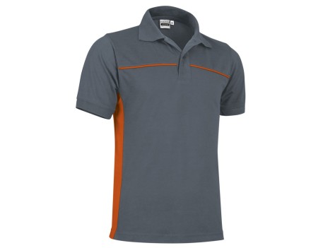 POLO BICOLOR THUNDER GRIS/NARANJA TALLA M