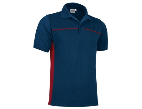 POLO BICOLOR THUNDER MARINO/ROJO MANGA CORTA TALLA S
