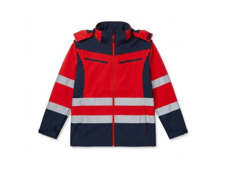 SOFTSHELL ALTA VISIBILIDAD BICOLOR MARINO/ROJO