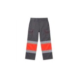 PANTALÓN STRETCH ALTA VISIBILIDAD GRIS/ROJO