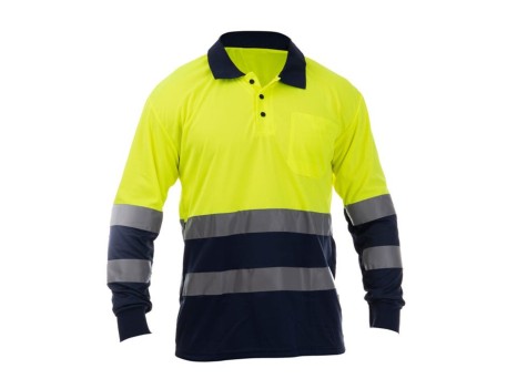 POLO M/L ALTA VISIBILIDAD AMAR/NAVY T-S