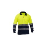 POLO M/L ALTA VISIBILIDAD AMAR/NAVY T-S