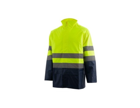 CHAQUETA IMPERMEABLE ALTA VISIBILIDAD AMARILLO/MARINO TOMÁS BODERO
