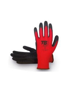 GUANTE POLIÉSTER ROJO GRIP LATEX 320P