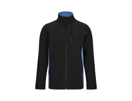 CAZADORA SOFTSHELL BICOLOR NEGRO/CELESTE VELILLA 106004