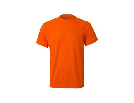 CAMISETA TÉCNICA MANGA CORTA NARANJA FLÚOR VELILLA
