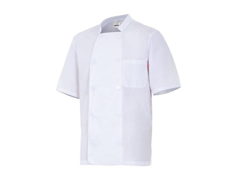 CHAQUETA COCINERO MANGA CORTA BLANCA VELILLA