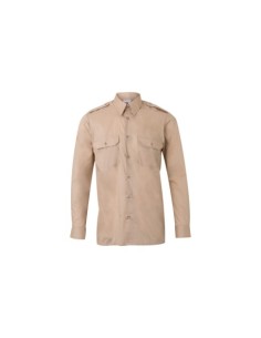 CAMISA UNIFORME MANGA LARGA BEIGE VELILLA 530