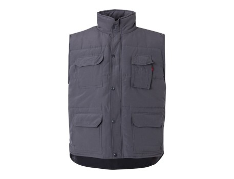 CHALECO ACOLCHADO MULTIBOLSILLOS VELILLA 108 GRIS