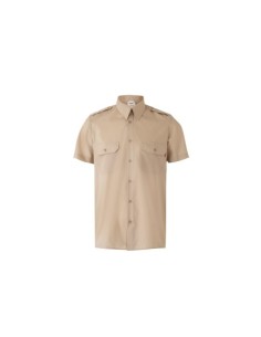 CAMISA MANGA CORTA BEIGE CON GALONERAS VELILLA 532