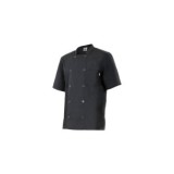 CHAQUETA COCINERO MANGA CORTA NEGRA VELILLA 432