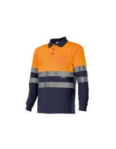 POLO BICOLOR ALTA VISIBILIDAD MANGA LARGA VELILLA 175
