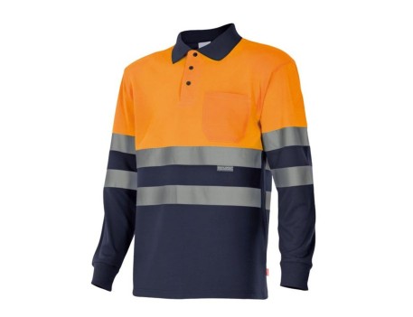 POLO BICOLOR ALTA VISIBILIDAD MANGA LARGA VELILLA 175