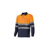 POLO BICOLOR ALTA VISIBILIDAD MANGA LARGA VELILLA 175